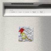 Map Button in Moskau, Russland auf Karte, Magnet (In Situ (Geschirrspüler))