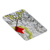 Map Button in Peking, China auf Karte, Magnet (Rechte Seite)