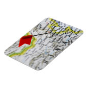 Map Button in Peking, China auf Karte, Magnet (Linke Seite)