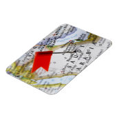 Map Button in Riad, Saudi-Arabien, auf Karte Magnet (Linke Seite)