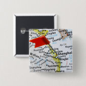 Map Button in Shanghai, China auf Karte, (Vorne & Hinten)