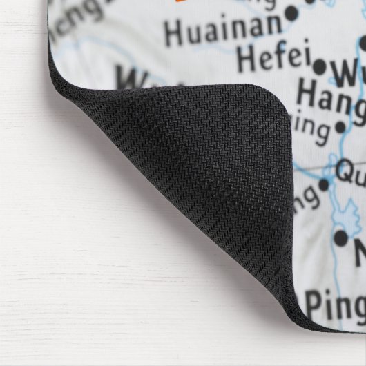 Map Button in Shanghai, China auf Karte, Mousepad (Ecke)