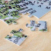 Map Button in Tokio, Japan auf Karte, nah-up Puzzle (Seite)