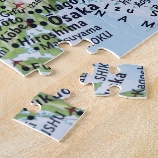 Map Button in Tokio, Japan auf Karte, nah-up Puzzle (Seite)