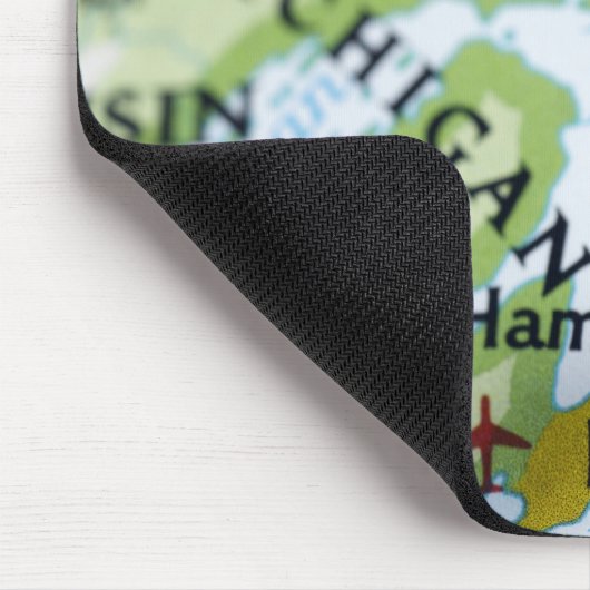 Map-Button in Toronto, Kanada auf Karte Mousepad (Ecke)