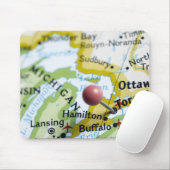 Map-Button in Toronto, Kanada auf Karte Mousepad (Mit Mouse)