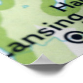 Map-Button in Toronto, Kanada auf Karte Poster (Ecke)