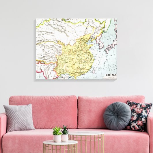 MAP: CHINA, 1910 LEINWANDDRUCK (Insitu (Wohnzimmer))