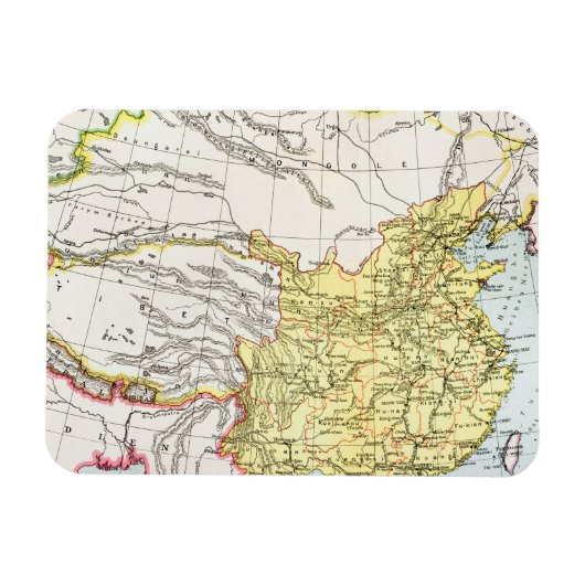 MAP: CHINA, 1910 MAGNET (Horizontal)