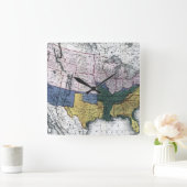 MAP: CIVIL WAR, 1864 QUADRATISCHE WANDUHR (Zuhause)