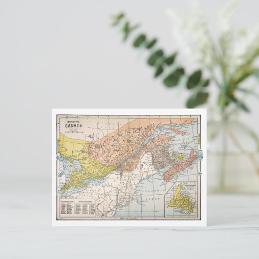 MAP: EASTERN CANADA POSTKARTE (Stehend Vorderseite)