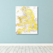 MAP: ENGLAND & WALES LEINWANDDRUCK (Insitu (Holzboden))