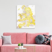 MAP: ENGLAND & WALES LEINWANDDRUCK (Insitu (Wohnzimmer))