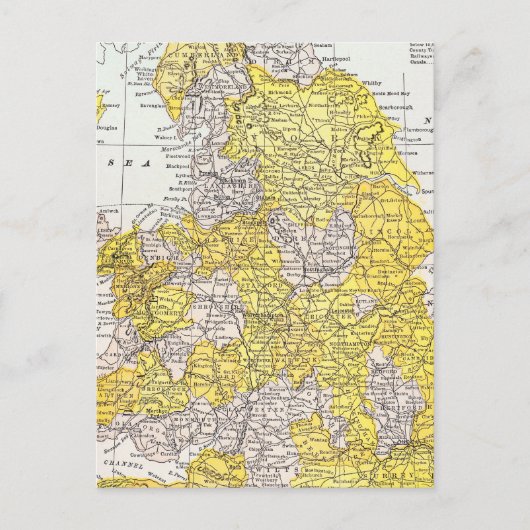 MAP: ENGLAND & WALES POSTKARTE (Vorderseite)