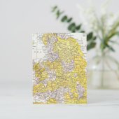 MAP: ENGLAND & WALES POSTKARTE (Stehend Vorderseite)