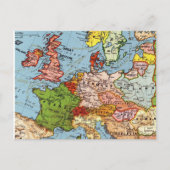 Map Europe France Schottland Irland Mehr Postkarte (Vorderseite)
