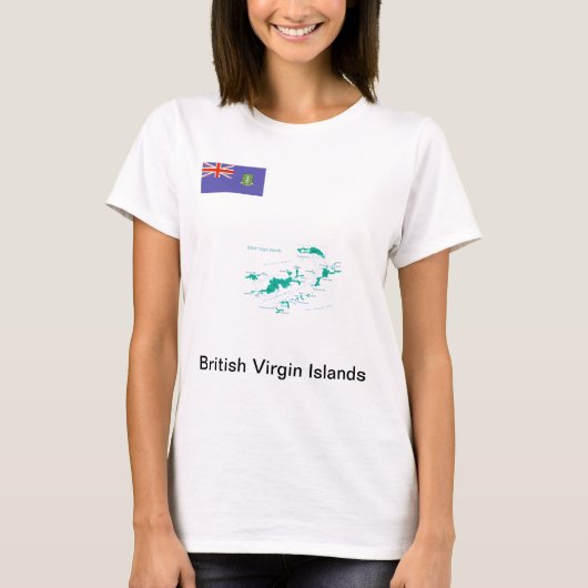 Map/FLAG British Virgin Islands T-Shirt (Vorderseite)