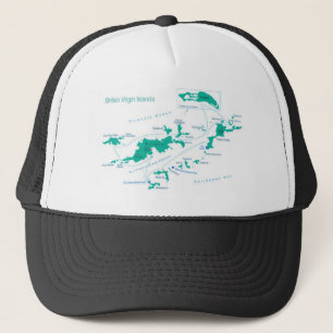 Map/FLAG British Virgin Islands Truckerkappe