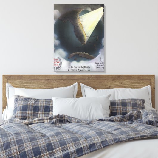 MAP: FLORIDA, 1898 LEINWANDDRUCK (Insitu (Schlafzimmer))