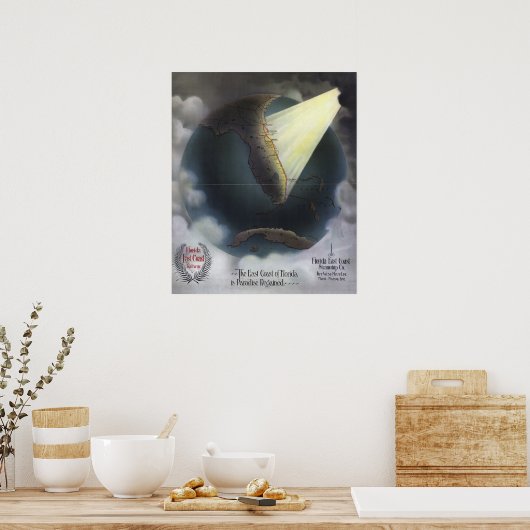 MAP: FLORIDA, 1898 POSTER (Küche)