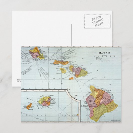 Map: Hawaii, 1905 Postkarte (Vorne/Hinten)