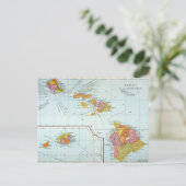 Map: Hawaii, 1905 Postkarte (Stehend Vorderseite)