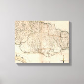 MAP: JAMAIKA, 1755 2 LEINWANDDRUCK (Vorderseite)