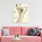 MAP: JAMAIKA, 1755 LEINWANDDRUCK (Insitu (Wohnzimmer))