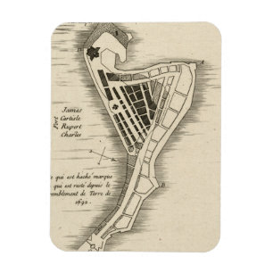 MAP: JAMAIKA, 1755 MAGNET