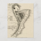 MAP: JAMAIKA, 1755 POSTKARTE (Vorderseite)