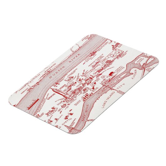 MAP: MANHATTAN, c1935 Magnet (Linke Seite)