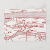 MAP: MANHATTAN, c1935 Postkarte (Vorderseite)