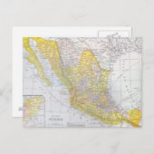 MAP: MEXIKO POSTKARTE (Vorne/Hinten)