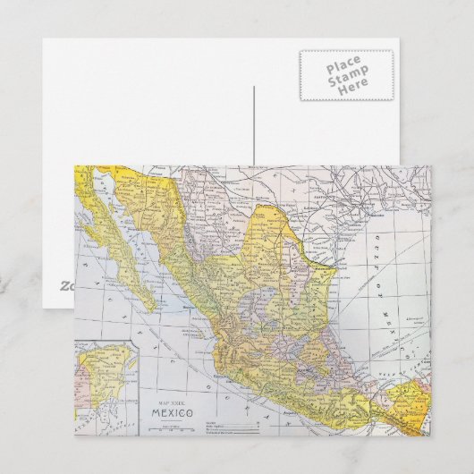 MAP: MEXIKO POSTKARTE (Vorne/Hinten)