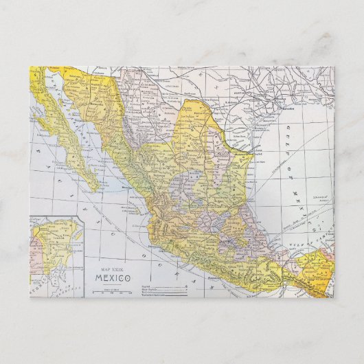 MAP: MEXIKO POSTKARTE (Vorderseite)