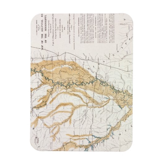 MAP: MISSISSIPPI RIVER, 1861 MAGNET (Vertikal)