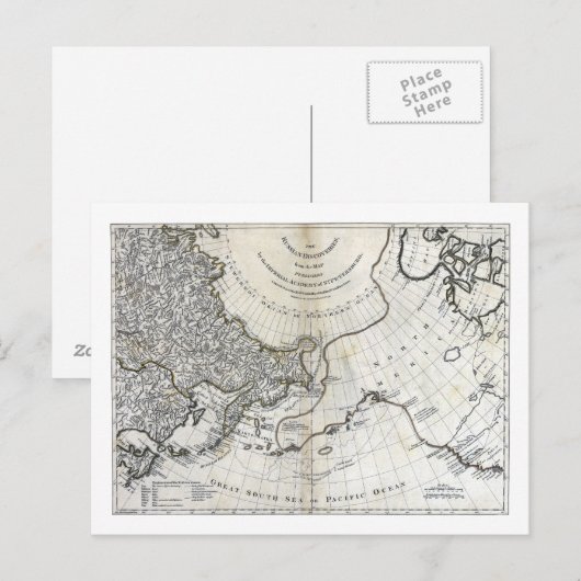 MAP: NORTH PACIFIC POSTKARTE (Vorne/Hinten)