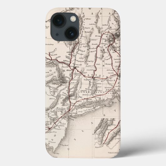 Map: Northeast USA Case-Mate iPhone Hülle (Rückseite)