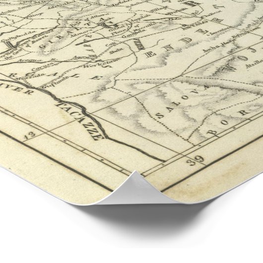 Map of Abyssinia Poster (Ecke)