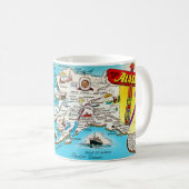 Map of Alaska & USA Postcard Kaffeetasse (VorderseiteRechts)