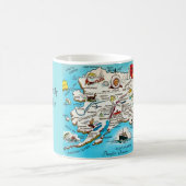 Map of Alaska & USA Postcard Kaffeetasse (Mittel)