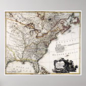 MAP OF AMERICA, 1809 POSTER (Vorne)