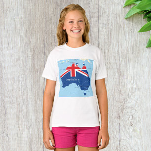 Map of Australia Girls T - Shirt