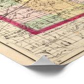 Map of Branch Landkreis, Michigan Poster (Ecke)
