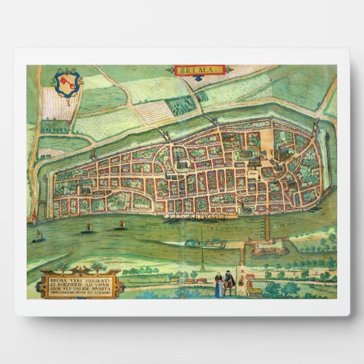 Map of Bremen, from 'Civitates Orbis Terrarum' by Fotoplatte (Vorderseite)