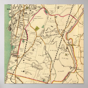 Map of Briarcliff Manor, New York, 1908 Poster