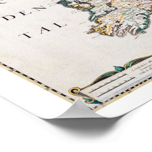 Map of Britain and Ireland, published Paris 1640 ( Poster (Ecke)