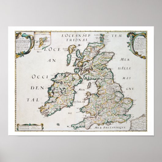 Map of Britain and Ireland, published Paris 1640 ( Poster (Vorne)