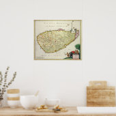 Map of Ceylon according to Nicolas Visscher Poster (Küche)