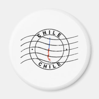 Map of Chile, Postal Passport Stamp, Travel Stamp Magnet